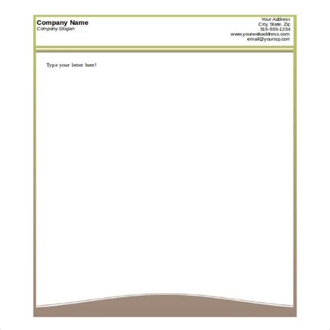 letterhead in word format free download